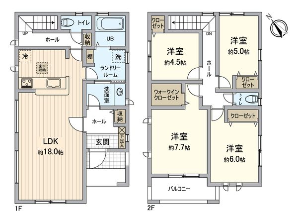 宮野木町第4新築戸建 1号棟 間取図(平面図)