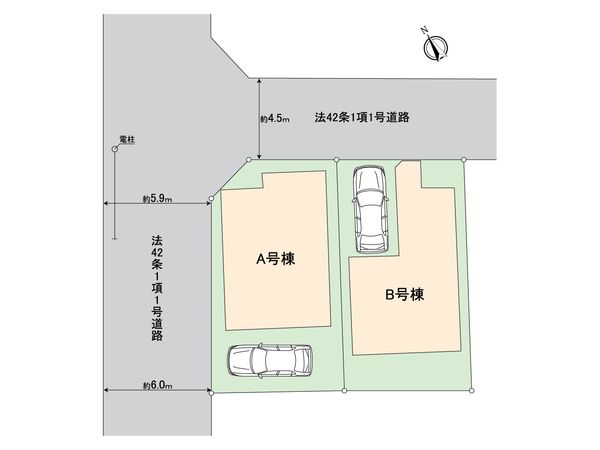 萩台町新築戸建B号棟 区画図 萩台町新築戸建B号棟 区画図