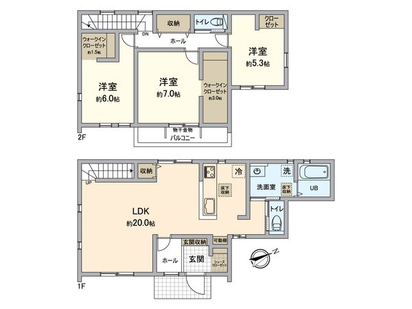 萩台町新築戸建 4号棟 間取図(平面図) 萩台町新築戸建 4号棟 間取図(平面図)