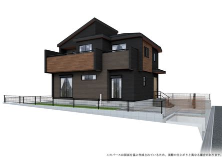 こてはし台2丁目新築戸建 外観パース図