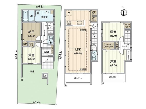 稲毛東6丁目戸建 間取図(平面図)