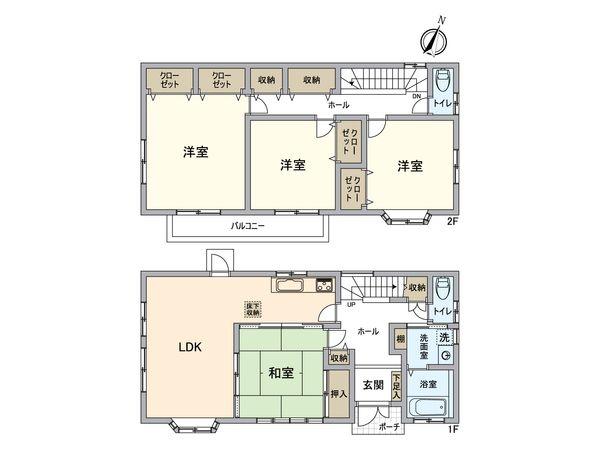 天戸町戸建 間取図(平面図) 天戸町戸建 間取図(平面図)