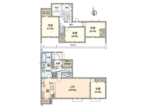 畑町新築戸建 間取図(平面図) 畑町新築戸建 間取図(平面図)