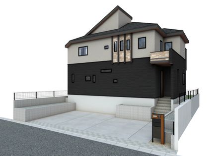 園生町新築戸建 外観パース図