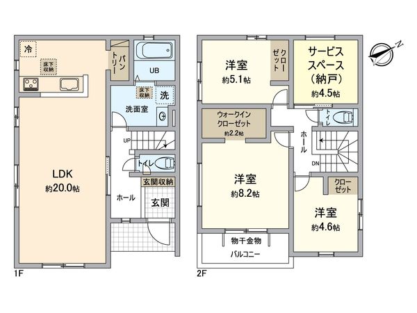 萩台町新築戸建 間取図(平面図) 間取図(平面図)