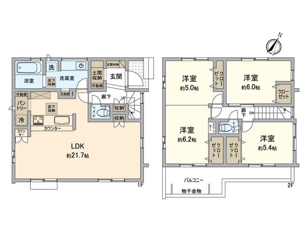 宮野木台1丁目 新築戸建 間取図(平面図) 宮野木台1丁目 新築戸建 間取図(平面図)