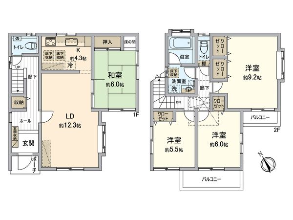緑町1丁目戸建 間取図(平面図)