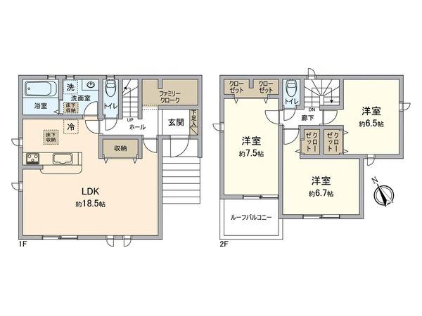 畑町新築戸建 間取図(平面図) 畑町新築戸建 間取図(平面図)