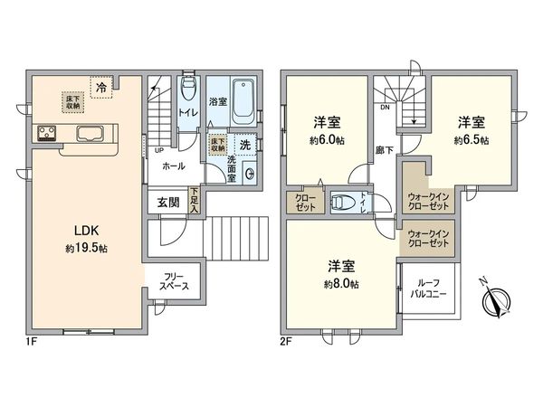 畑町新築戸建 間取図(平面図) 畑町新築戸建 間取図(平面図)