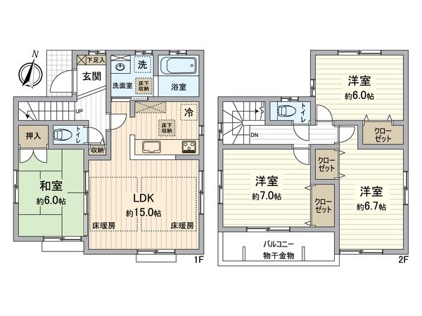 平山町戸建 間取図(平面図)