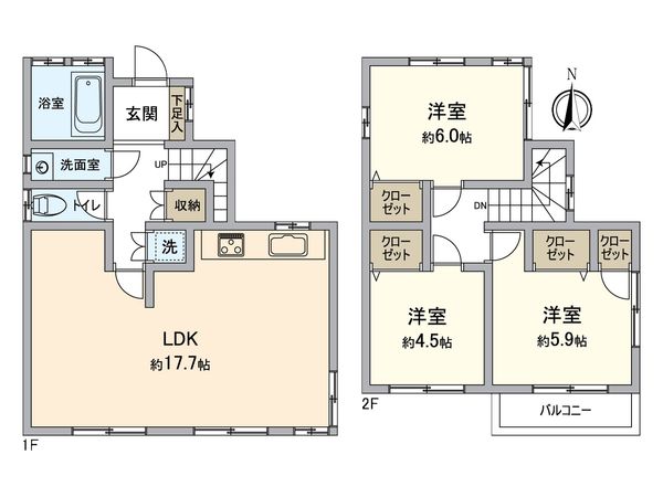 山王町 中古戸建 間取図(平面図)