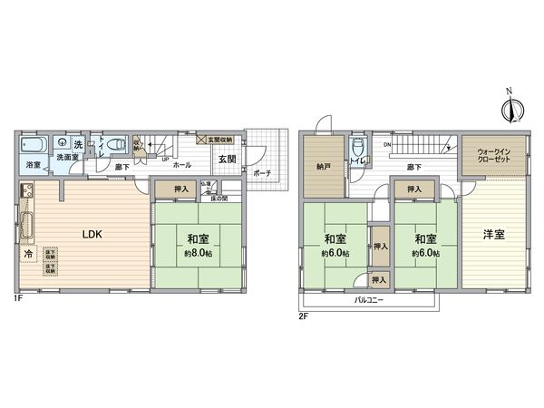 八幡台6丁目戸建 間取図(平面図)