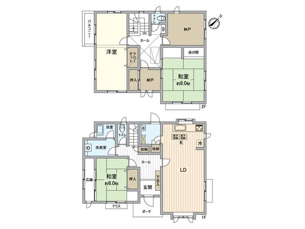 長沼原町戸建 間取図(平面図) 長沼原町戸建 間取図(平面図)