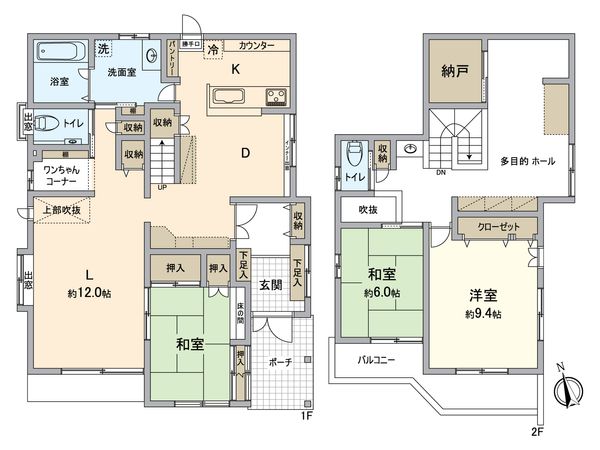 さつきが丘2丁目戸建 間取図(平面図) さつきが丘2丁目戸建 間取図(平面図)