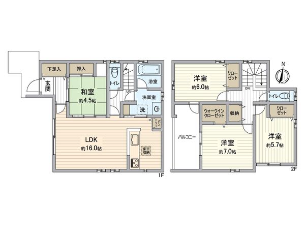 小深町 新築戸建 間取図(平面図) 小深町 新築戸建 間取図(平面図)
