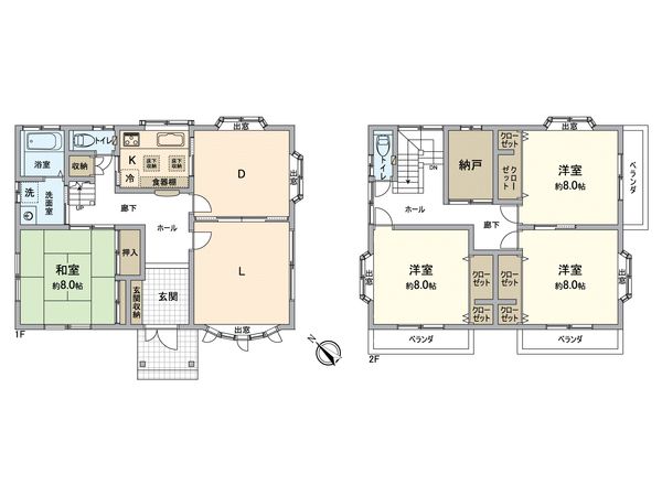 朝日ケ丘4丁目戸建 間取図(平面図) 朝日ケ丘4丁目戸建 間取図(平面図)