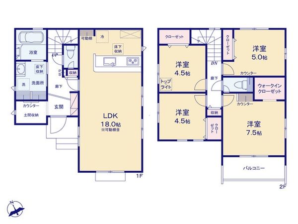宮野木町2期 間取図(平面図) 宮野木町2期 間取図(平面図)
