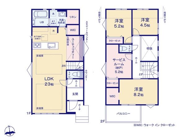 小中台町2期 新築戸建 間取図(平面図) 小中台町2期 新築戸建 間取図(平面図)