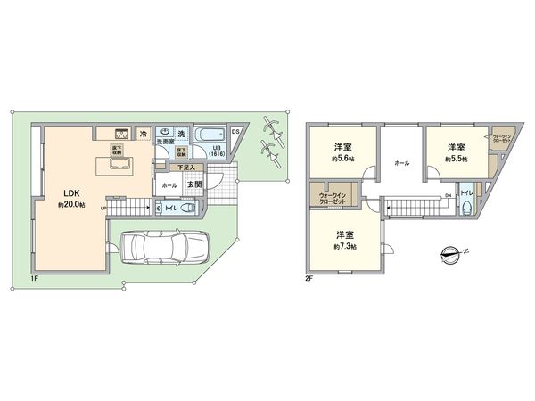 畑町新築戸建 間取図(平面図) 畑町新築戸建 間取図(平面図)