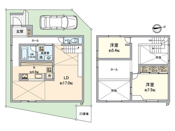 畑町新築戸建 間取図(平面図) 畑町新築戸建 間取図(平面図)
