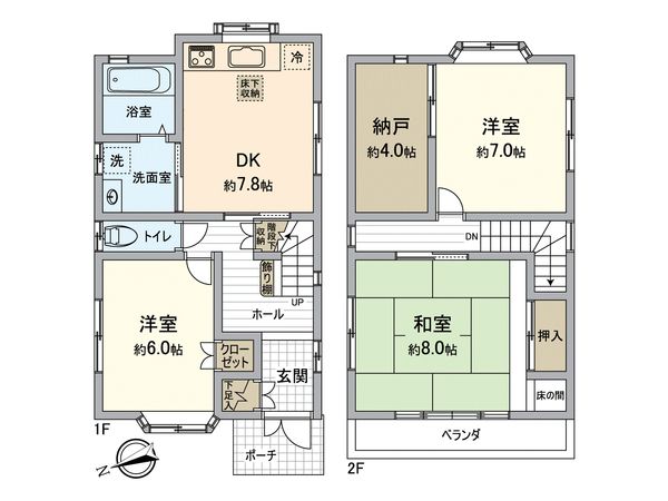 宮野木台2丁目戸建 間取図(平面図)