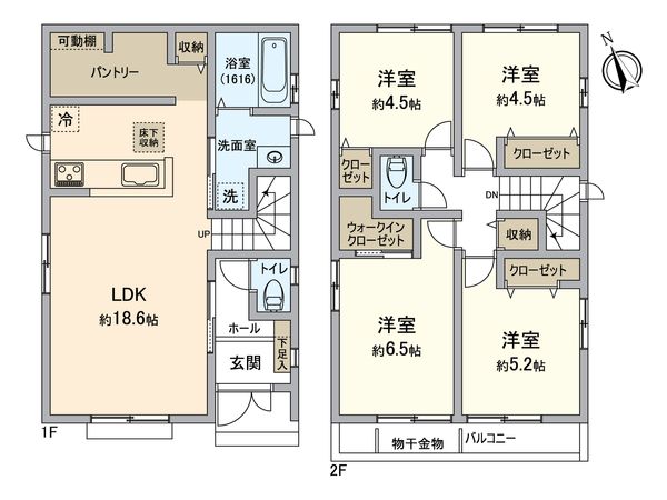 天台4丁目新築戸建 G号棟 間取図(平面図) 天台4丁目新築戸建 G号棟 間取図(平面図)