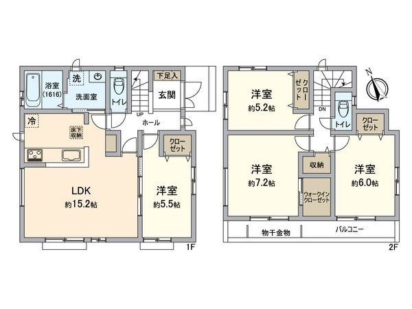 天台4丁目新築戸建 D号棟 間取図(平面図) 天台4丁目新築戸建 D号棟 間取図(平面図)