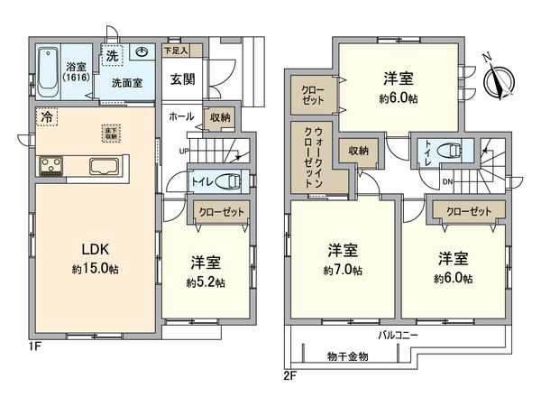 天台4丁目新築戸建 C号棟 間取図(平面図) 天台4丁目新築戸建 C号棟 間取図(平面図)