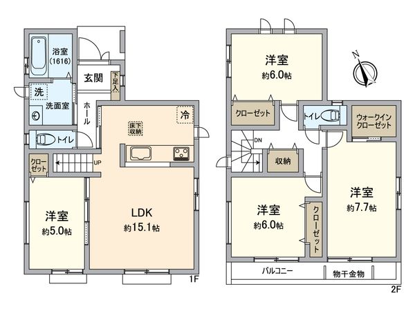 天台4丁目新築戸建 A号棟 間取図(平面図) 天台4丁目新築戸建 A号棟 間取図(平面図)