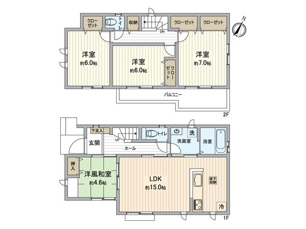 長沼町新築戸建 間取図(平面図) 長沼町新築戸建 間取図(平面図)