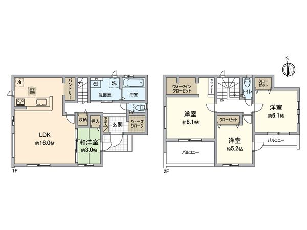 長作台10期 間取図(平面図) 長作台10期 間取図(平面図)