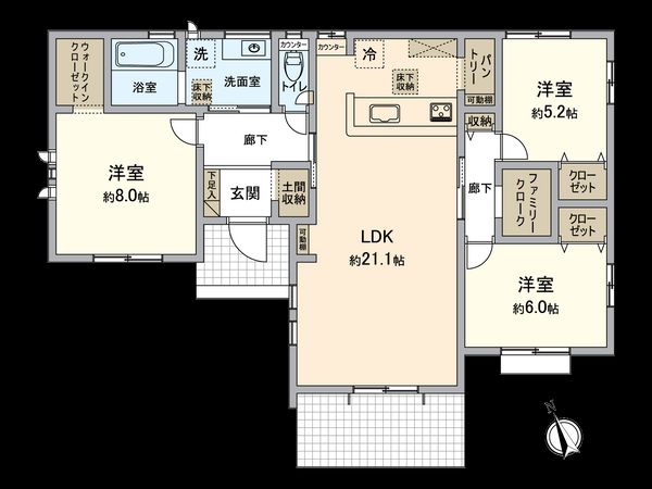 こてはし台2丁目新築戸建 間取図(平面図) こてはし台2丁目新築戸建 間取図(平面図)