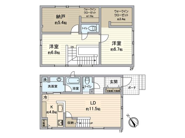稲毛町5丁目新築戸建 間取図(平面図) 稲毛町5丁目新築戸建 間取図(平面図)