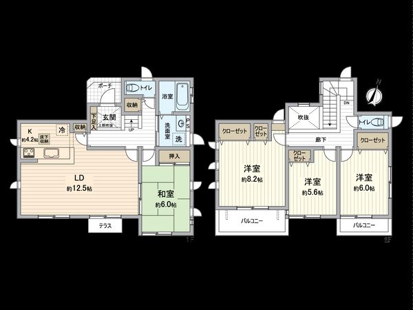 稲荷町3丁目 戸建 間取図(平面図) 稲荷町3丁目 戸建 間取図(平面図)