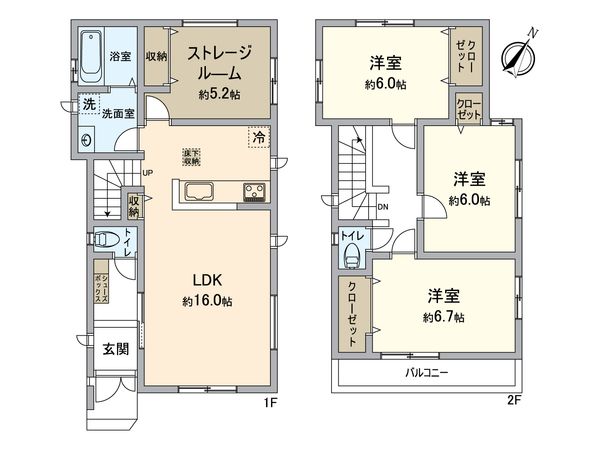 西小中台 新築戸建 間取図(平面図) 西小中台 新築戸建 間取図(平面図)