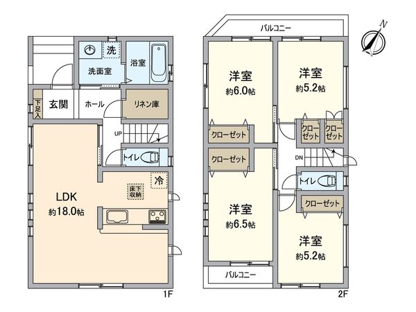宮野木町新築戸建 間取図(平面図) 宮野木町新築戸建 間取図(平面図)