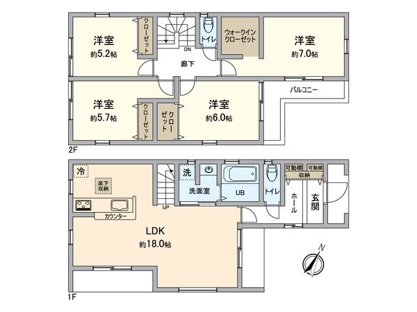 長沼町第3 新築戸建 間取図(平面図) 長沼町第3 新築戸建 間取図(平面図)