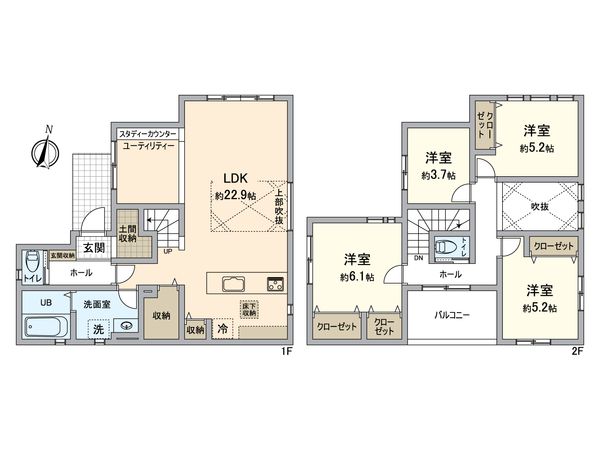 長沼町 2期 間取図(平面図) 長沼町 2期 間取図(平面図)