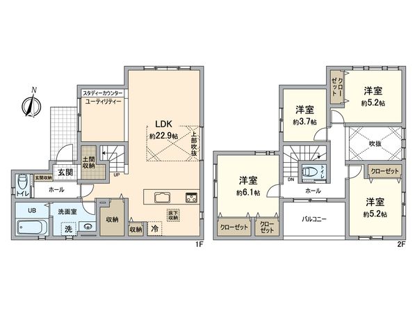 長沼町 2期 間取図(平面図) 長沼町 2期 間取図(平面図)