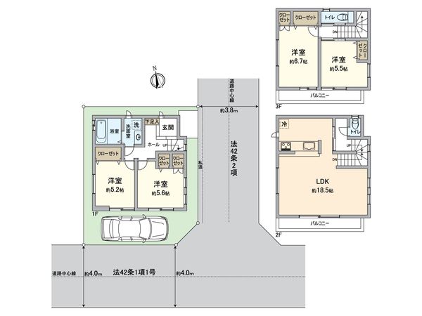 稲毛東6丁目新築戸建 間取図(平面図) 稲毛東6丁目新築戸建 間取図(平面図)