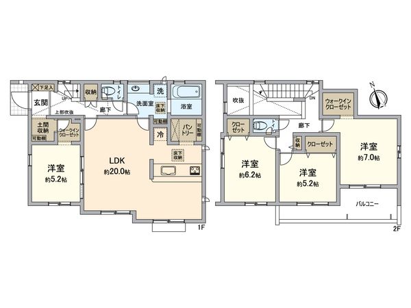 こてはし台2丁目2期 間取図(平面図)