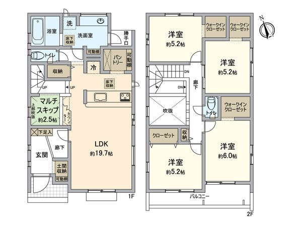 こてはし台2丁目2期 間取図(平面図) こてはし台2丁目2期 間取図(平面図)