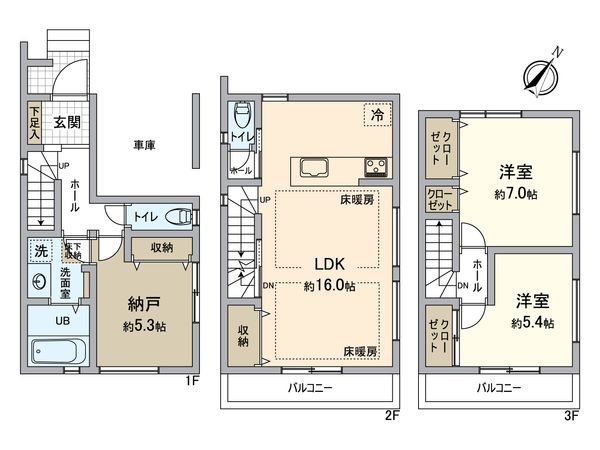 稲毛台町新築戸建 間取図(平面図) 稲毛台町新築戸建 間取図(平面図)