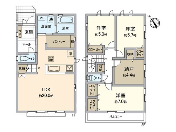朝日ヶ丘4丁目新築戸建 間取図(平面図) 朝日ヶ丘4丁目新築戸建 間取図(平面図)