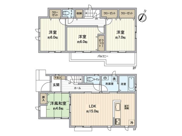 長沼町新築戸建 間取図(平面図) 長沼町新築戸建 間取図(平面図)