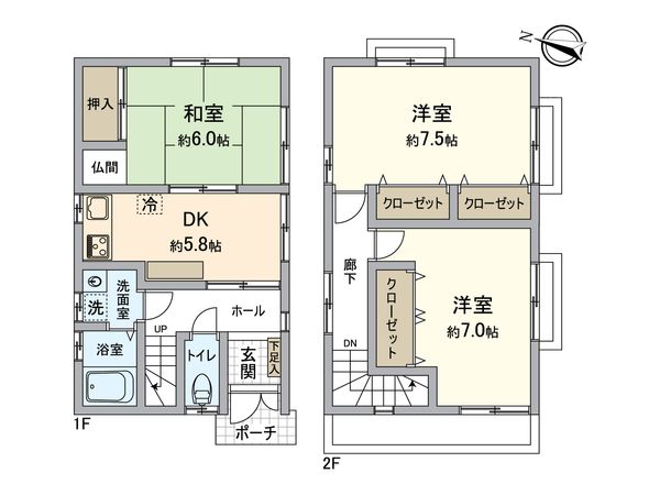 港町戸建ОC 間取図(平面図) 港町戸建ОC 間取図(平面図)