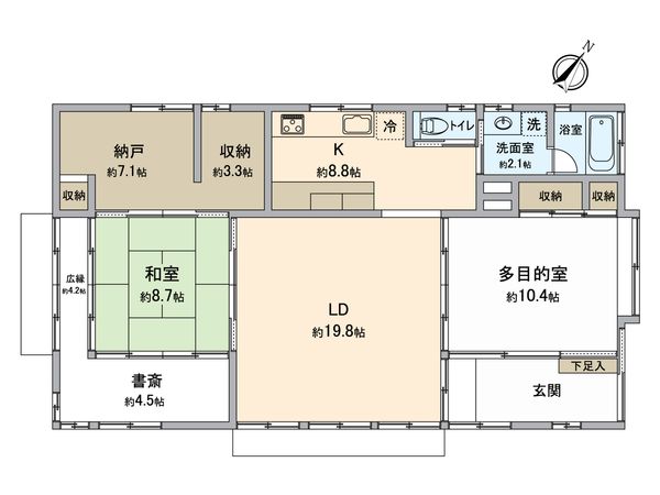 小倉町古民家 間取図(平面図) 間取図(平面図)
