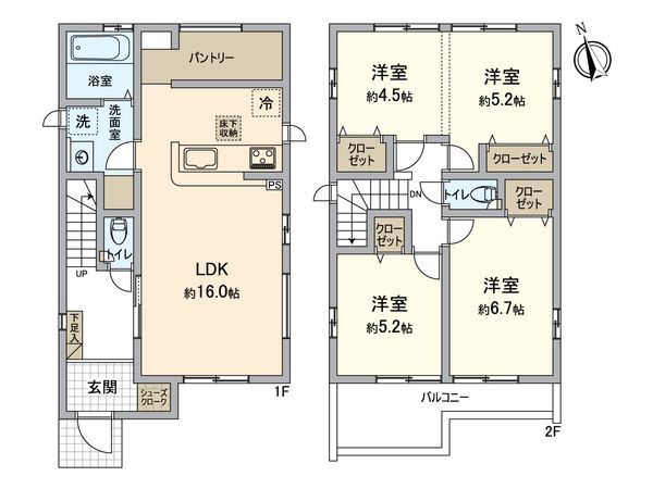 瑞穂3丁目新築戸建 11号棟 間取図(平面図)