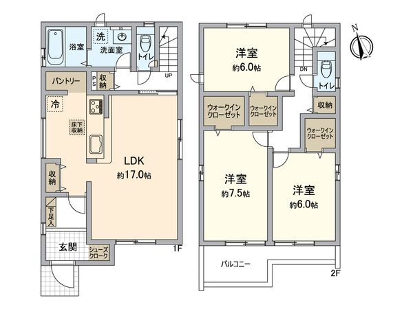 瑞穂3丁目新築戸建 14号棟 間取図(平面図)