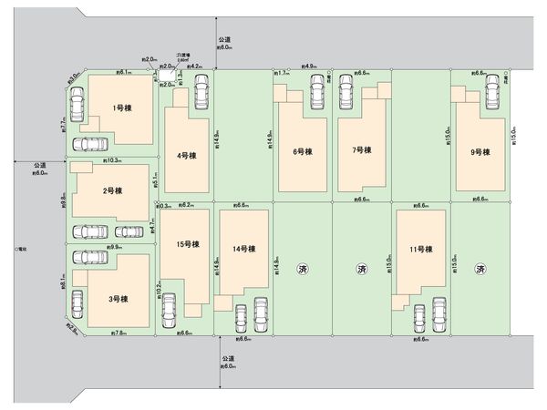 瑞穂3丁目新築戸建 14号棟 全体区画図